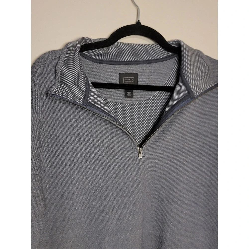 14th and Union Large 1/4 Zip Men's sweater -‎ Heather gray